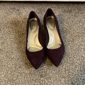 Dark purple kitten heel